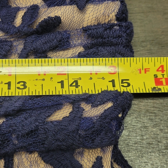 Royal blue lace overlay cocktail dress - Picture 12 of 13